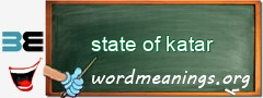 WordMeaning blackboard for state of katar